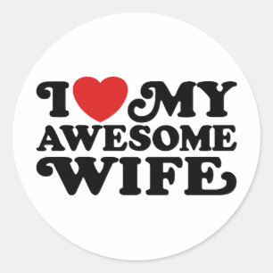 Adesivo Eu amo minha esposa impressionante