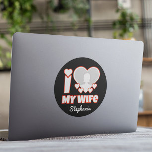 Adesivo Eu Amo Minha Esposa Personalizado – Adicionar Nome