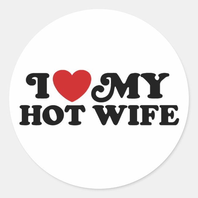 Adesivo Eu Amo Minha Esposa Quente (Frente)