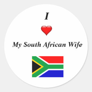 Adesivo Eu Amo Minha Esposa Sul-Africana