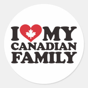 Adesivo Eu amo minha família canadense
