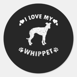 Adesivo Eu Amo Minha Ideia De Dog Whippet Dift
