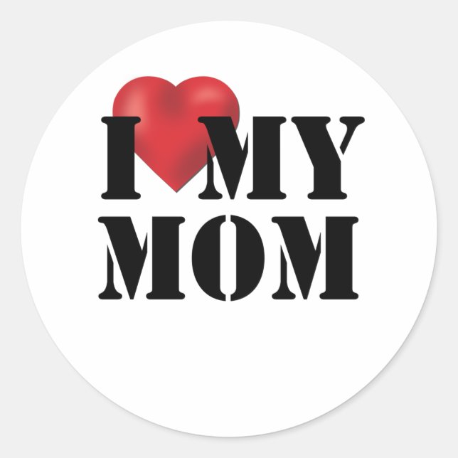 Adesivo Eu Amo Minha Mãe (Frente)