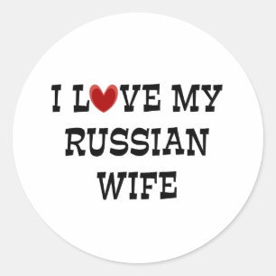 Adesivo Eu Amo Minha Mulher Russa