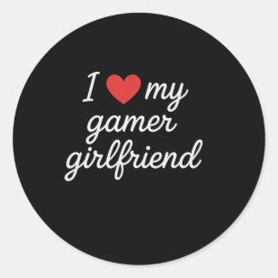 Adesivo Eu Amo Minha Namorada Gamer Cute Cursive Coração V