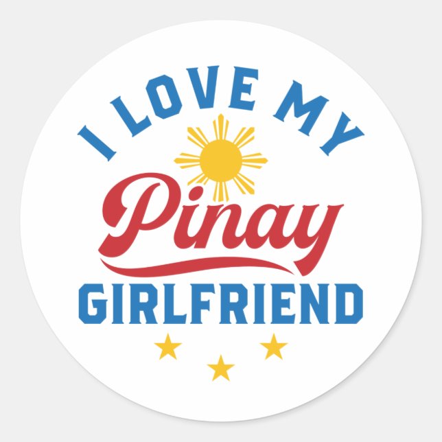 Adesivo Eu Amo Minha Namorada Pinay Filipinas Filipinas (Frente)