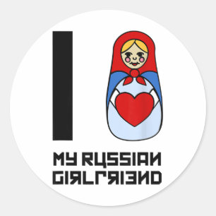 Adesivo Eu Amo Minha Namorada Russa Matrioszka _1