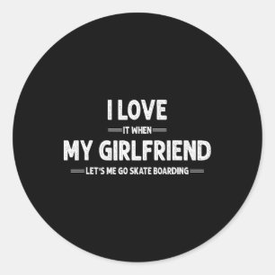 Adesivo Eu Amo Minha Namorada Skate Skateboard Skate