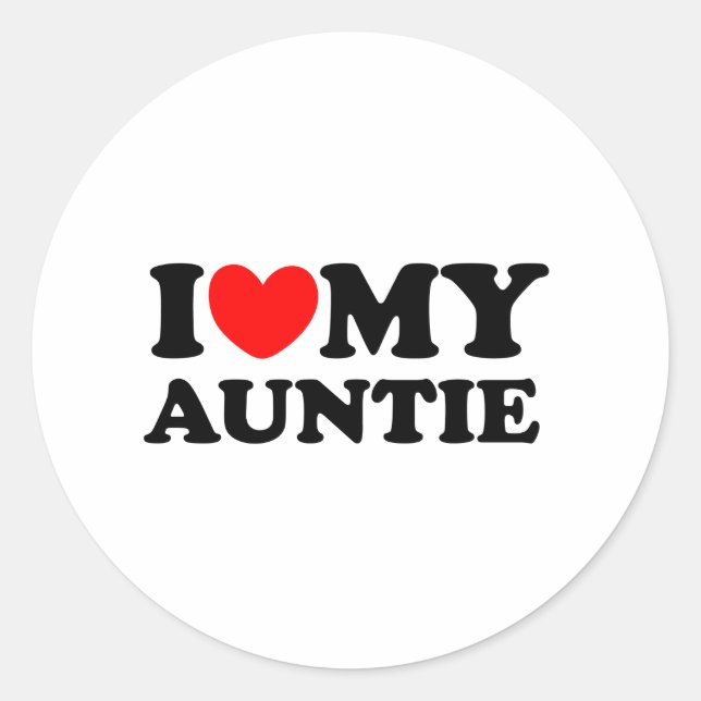 Adesivo Eu Amo Minha Tia (Frente)