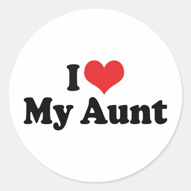 Adesivo Eu Amo Minha Tia (Frente)