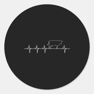 Adesivo Eu Amo Minha Válvula De Vaca Ekg Doente Cardíaco