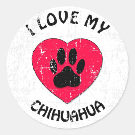 Adesivo Eu amo minha versão desagradada do cachorro