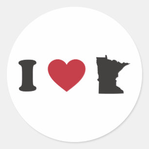 Adesivo Eu amo Minnesota