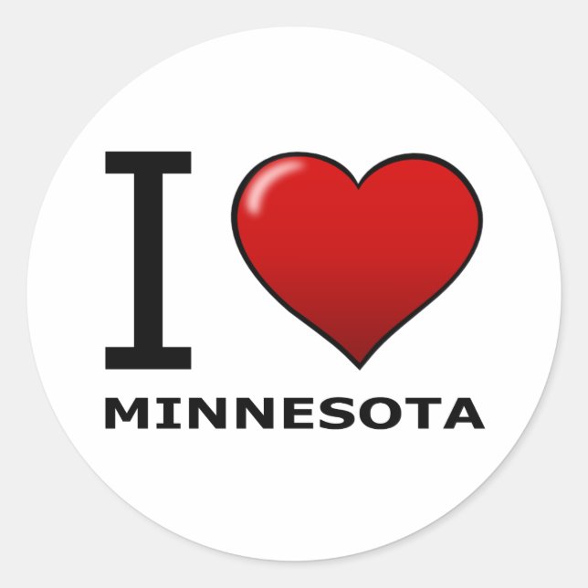 ADESIVO EU AMO MINNESOTA (Frente)