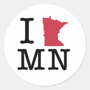 Adesivo Eu amo Minnesota