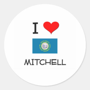 Adesivo Eu amo Mitchell South Dakota
