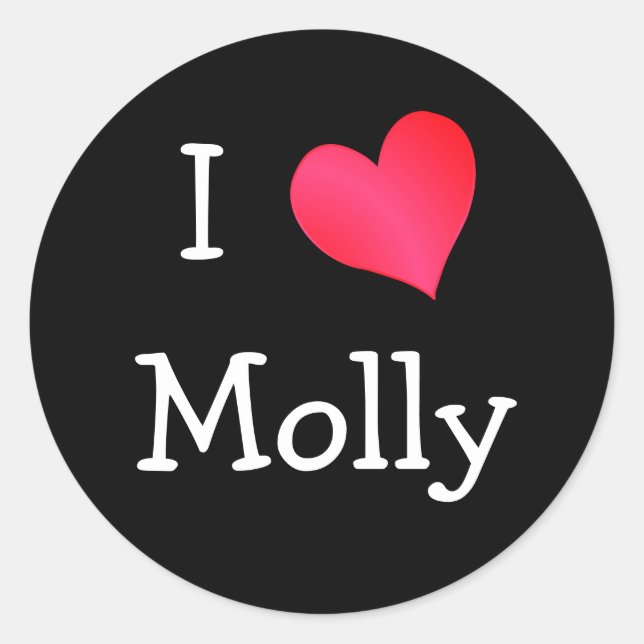 Adesivo Eu Amo Molly (Frente)