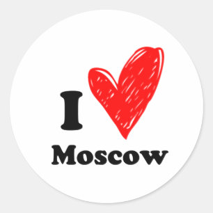 Adesivo Eu amo Moscou