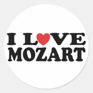Adesivo Eu Amo Mozart