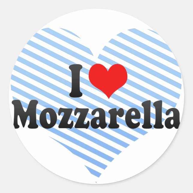 Adesivo Eu Amo Mozzarella (Frente)