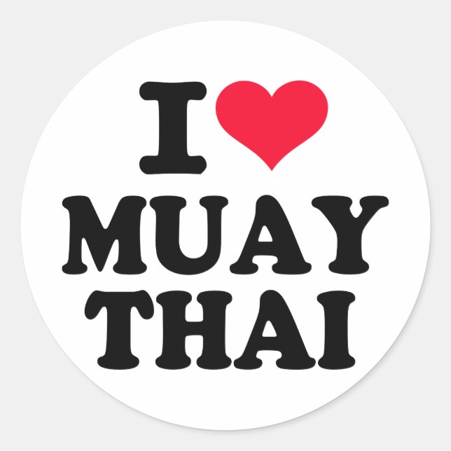 Adesivo Eu amo Muay Thai (Frente)