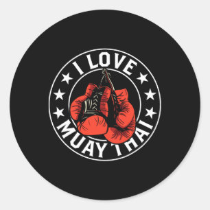 Adesivo Eu Amo Muay Thai Artes Marciais Boxeador Hobby