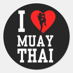 Adesivo Eu Amo Muay Thai Hobby Boxeador Lutador Artes Marc