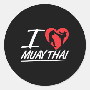 Adesivo Eu Amo Muay Thai Lutador Hobby Boxe Artes Marciais