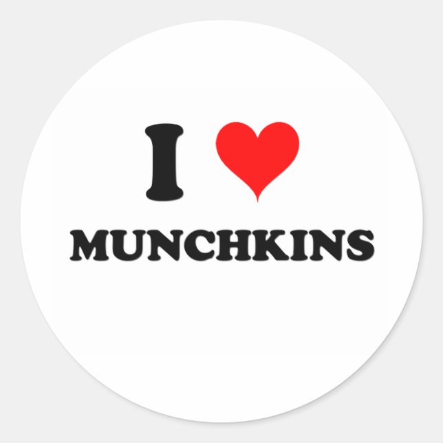 Adesivo Eu amo Munchkins (Frente)