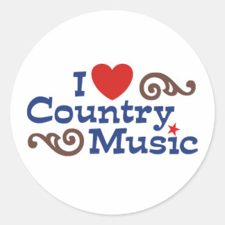 Adesivo Eu Amo Música country
