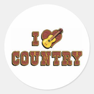 Adesivo Eu Amo Música country