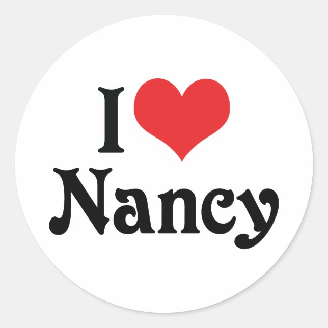 Adesivo Eu Amo Nancy (Frente)