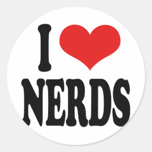 Adesivo Eu amo nerd