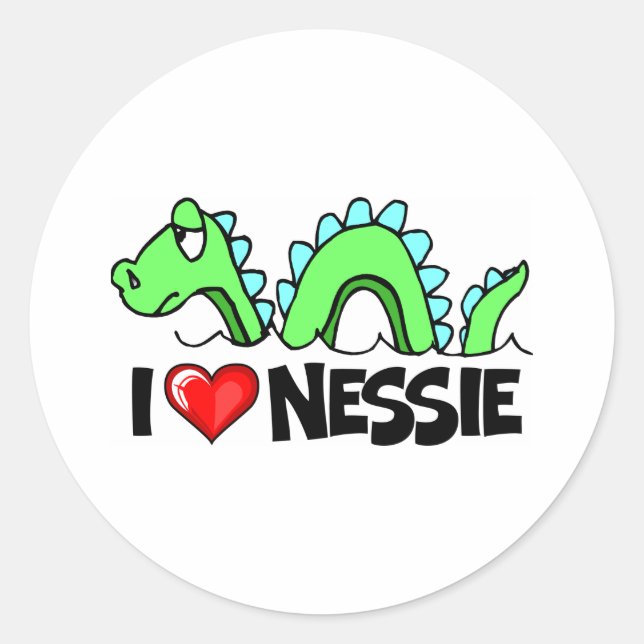 Adesivo Eu Amo Nessie (Frente)