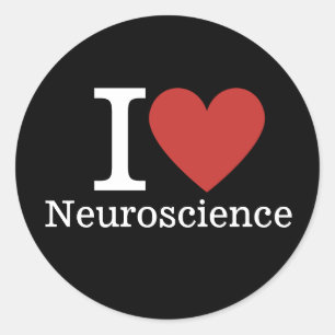 Adesivo Eu ❤️ Amo Neurociência para Estudantes/Faculdade P