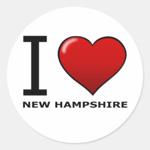 ADESIVO EU AMO NEW HAMPSHIRE