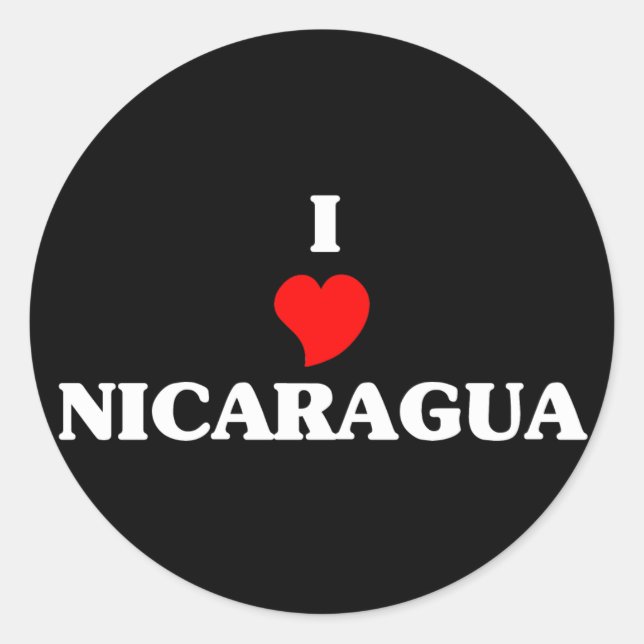 Adesivo Eu amo Nicarágua (Frente)