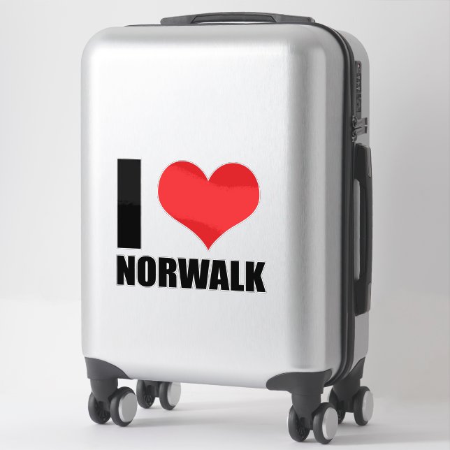 Adesivo Eu amo Norwalk (Mala)