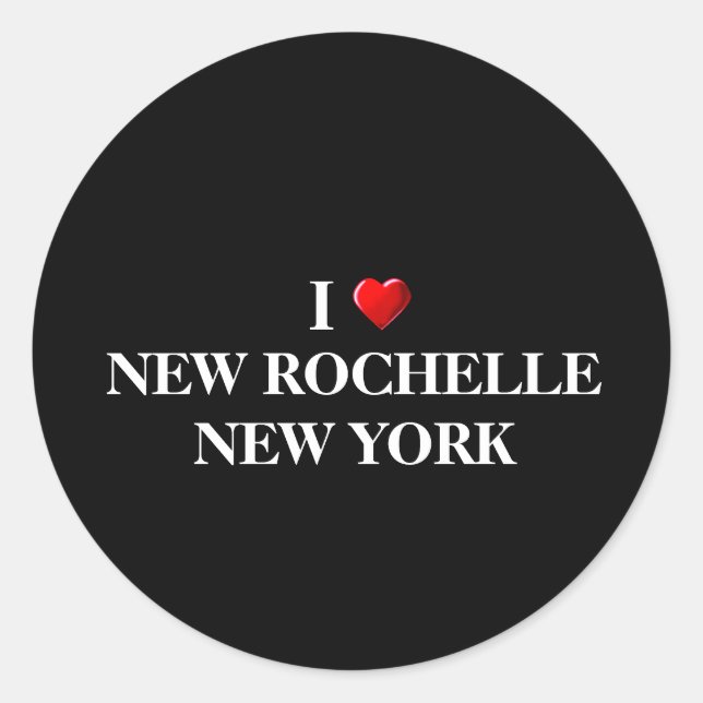 ADESIVO EU AMO NOVA ROCHELLE, NOVA IORQUE (Frente)
