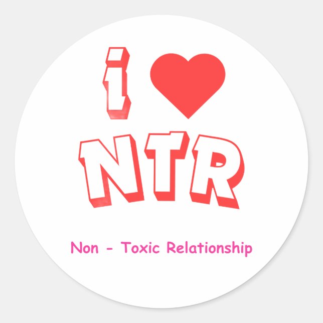 Adesivo Eu amo NTR (Frente)