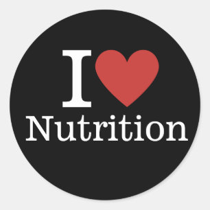 Adesivo Eu ❤️ Amo Nutrição para Estudantes/Faculdade PERSO