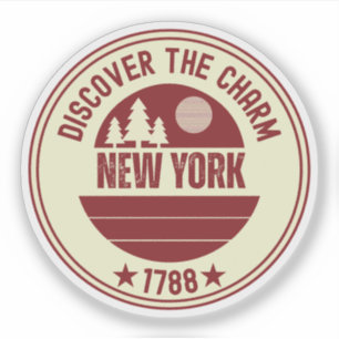 Adesivo Eu Amo NY - Lembrança da Cidade de Nova York