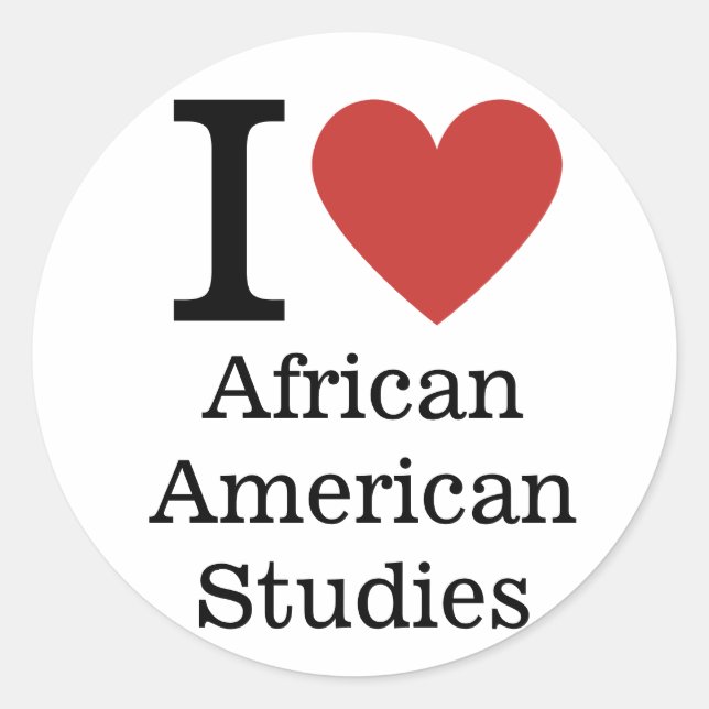 Adesivo Eu ❤️ Amo o African American Studies STICKER (Frente)