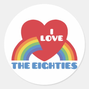 Adesivo Eu amo o anos 80