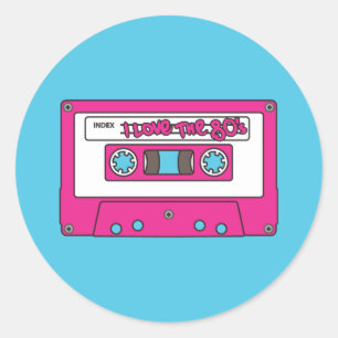 Adesivo Eu amo o anos 80