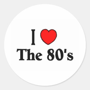 Adesivo Eu amo o anos 80