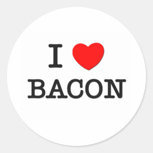 Adesivo Eu amo o bacon