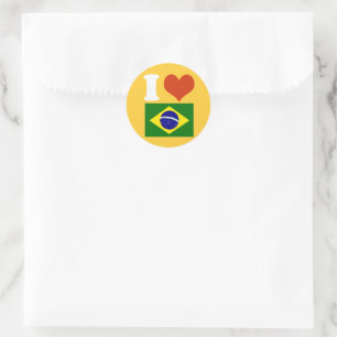 Adesivo Eu amo o Brasil
