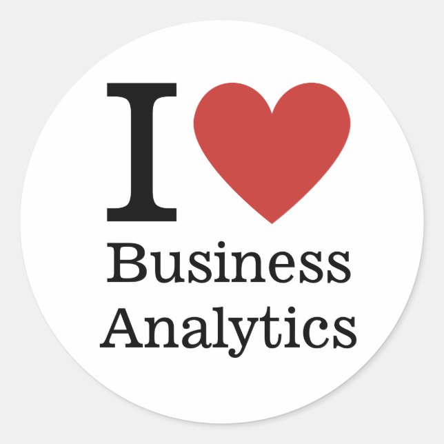 Adesivo Eu ❤️ Amo o Business Analytics STICKER (Frente)