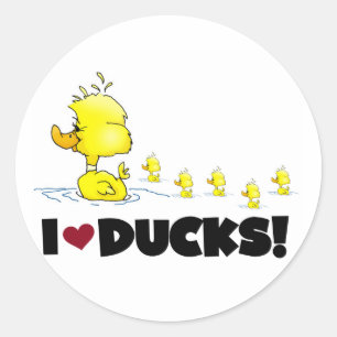 Adesivo Eu amo o camiseta e os presentes dos patos